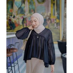 Basic id fashion  BISA COD  Blouse Outer Dealova  / Outer  Basic Oversize  / Blouse wanita ceruty  fashion Muslim Kekinian