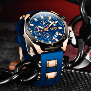 LIGE Newest watch for man Fashion Chronograph Waterproof Sports Men Casual Mens Formal Watches+ Box
