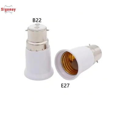 Sigomay B22 to E27 Fireproof Light Bulb Socket Adapter Lamp Converter Holder Home Lighting Accessories