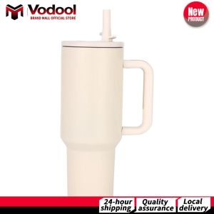 40oz Double Wall Stainless Steel Insulated Mug with Handle and Straw for Hot and Cold Beverages