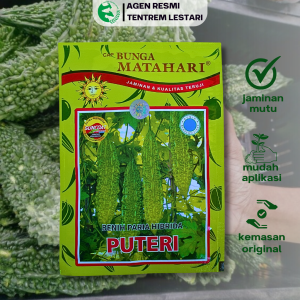 Benih Pare Paria Hibrida PUTERI 10 gram Biji Asli Cap Bunga Matahari Tahan virus