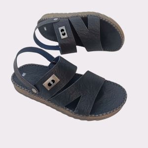 Dép da nam quai hậu Xăng-đan nam quai hậu SDL5 quai chéo dây hậu tán nút xoay đế doctor cao 3 cm mềm dẻo êm chân