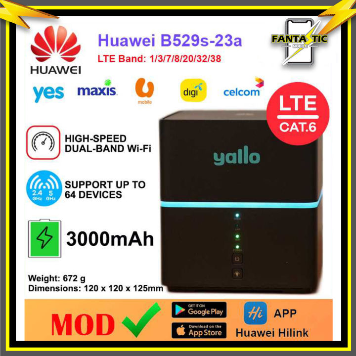 [MOD & UNLOCKED] HUAWEI B529 B529s23a 4G+ LTE Cat6 Router Support 4G