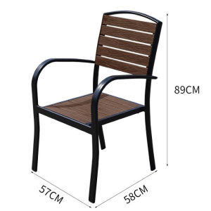 Bộ Bàn Ghế Sân Vườn Ngoài Trời Nan Composite Phong Cách Hiện Đại D100