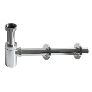 Talea Bathroom Basin Sink Drain Bottle P Trap 1-1/4 Inch Stainless Steel Sink Waste Drain KitWall Drainage GN108