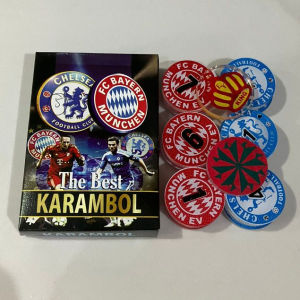 Biji Karambol Biasa Tebal 5 mm Motif Chelsea Bayern Munchen / Random | Koin Krambol Satu Lapis Original | Keping Kerambol 5mm | Coin Carambol Carrom Games
