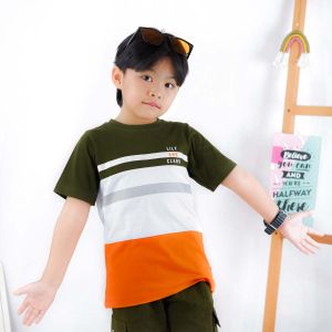 Lily And Clark Kaos Anak Laki-Laki Warna Army Combine KLC83
