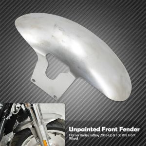 Motorcycle Front Fender Iron Gloss Black/Unpainted Mudguard Cover For Harley Softail Fatboy FLFB 2018-23 For 160 R18 Front Wheel