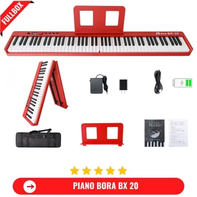 Đàn Piano Điện Bora BX 20 Gấp Gọn Phím Thường-88 Phím Nặng Cảm Lực -Kết Nối Bluetooth + Chân Đàn
