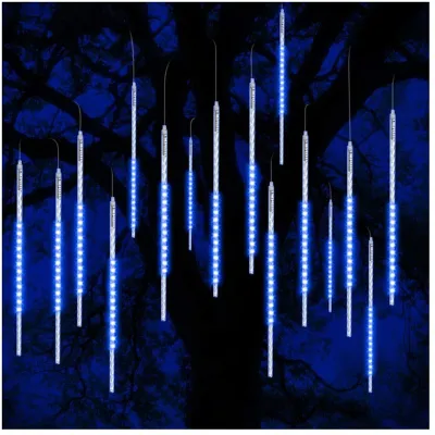 Đèn LED Mưa Mưa Sao Băng Đèn Lễ Hội Đèn Sân Vườn Chống Nước Ống Sao Băng 8 Ống Đèn Thần Tiên Đèn Thần Tiên Trang Trí Đám Cưới Giáng Sinh Ramadan