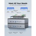 M.2 ORICO 3.5/2.5 "Dual Hdd/ SSD Enclosure USB C HUB แบบมัลติฟังก์ชั่น10 In 1แท่นวางมือถือพร้อม PD100W Type C USB HDMI RJ45พอร์ต SATA Sd/tf NVME สำหรับผู้สร้างมืออาชีพ (D35M2). 