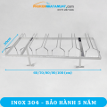 Kệ treo ly rượu vang quầy bar Inox 304 PHÁT ĐẠT, giá treo ly rượu vang gắn tường để chai rượu (SP137). 