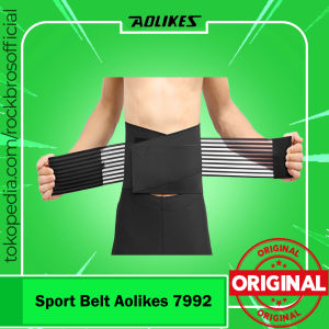 Sabuk Olahraga Aolikes 7992 Support Belt Alat Bantu Angkat Berat Weightlifting Korset Gym Fitness Dukungan Pelindung Pinggang Weight Lifting