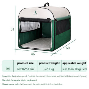 Car Dog Bed & Dog Cage - Portable Foldable Pet Tent/House for Outdoor Use | All-Season Dog Kennel & Cat Cage Dog Whelping Box