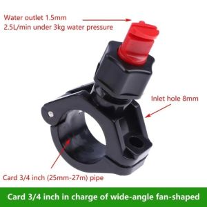 MUNCHX Góc rộng Vòi phun Nhựa Bình xịt phẳng Đầu vòi kẹp lỗ xỏ dây  Loại lưỡi Đầu phun tháo lắp nhanh Tưới tiêu cho vườn.
