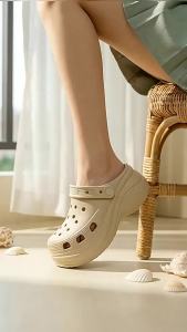 [Free Shipping] WomenS New Summer Style 7.0 Thick-Soled Height-Increasing Soft-Soled Non-Slip Outdoor Wear Closed-Toe Sandals Trendy Beach Style