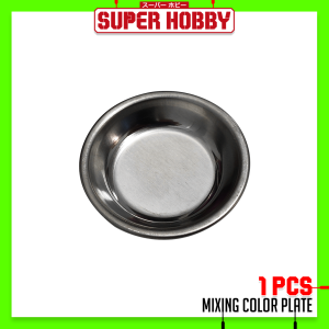 5cm Color Mixing Plate with Spout Stainless Steel Paint Tray Mix Color Gundam Gunpla Model Tool Palette Plate 调色皿 调色盘