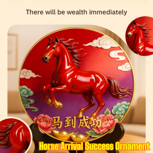 【Fortune And Good Luck For Promotion】Horse To Success Ornament Feng Shui Horse Home Office Decoration Tabletop Decor Ornaments Gifts