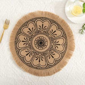 Table Placemat Round Lace Table Placemat Nordic Style (ABKA-010)