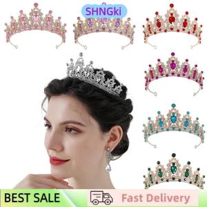 SHNGki Luxury Elegant Crystal Princess Crown Hair Accessories Tiara For Women Party Rhinestone Wedding Bridal Crown New Head Jewelry