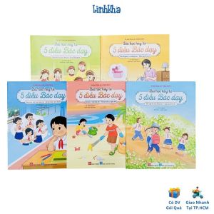 Combo sách 5 tập: Bài học hay từ 5 điều Bác dạy - song ngữ Anh Việt cho bé - Đinh Tị