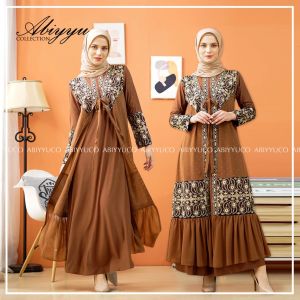 Abiyyuco TA9017 | Gamis Abaya Arabian Turki Turkey Mewah Turky Hitam dan Warna