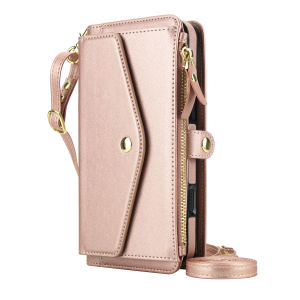 Card Case For Samsung S25 Ultra With Crossbody Strap Lanyard Mobile Phone Shell Cards Slot Case Flip Leather Cover With Card holder Cases With Rope Casing For Samsung Galaxy S25 Plus S24 Ultra S23 FE S22 Ultra S21 Plus S20 FE S25edge S24U MP Covers