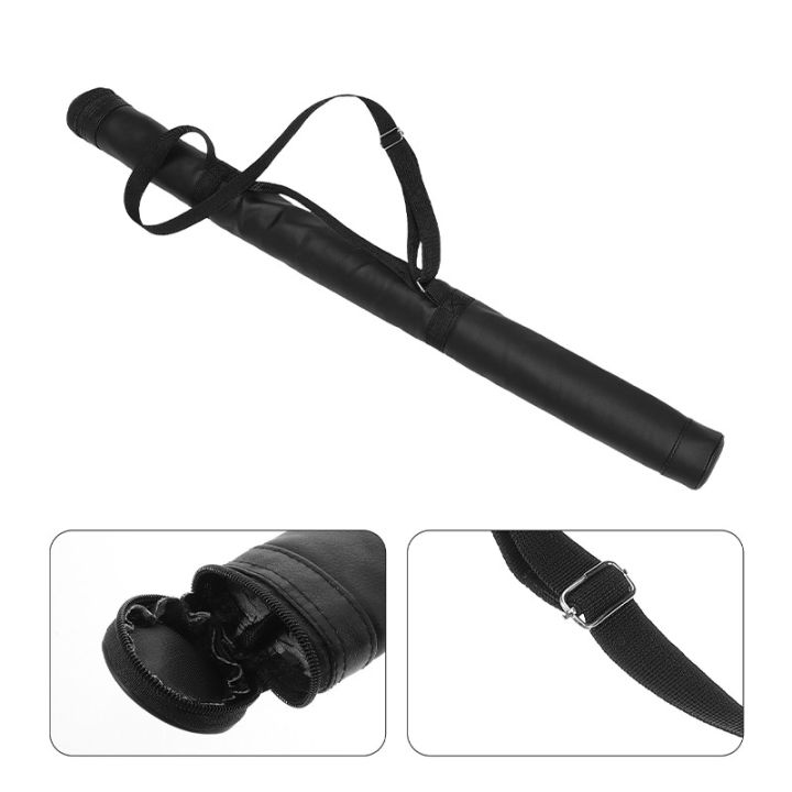 [Momo]1/2 Leather Rod Box Snooker Pool Cue Storage Bag Cue Sticks Bags ...