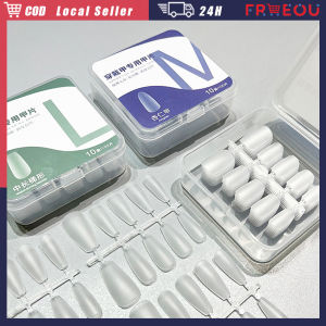 100PCs/Set Ultra Thin Seamless Matte Nail Tips Almond-shaped No-Trace Transparent Nail Art Tools