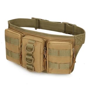 SPS BAGS#4003 Fashionable tactical waist pack crossbody for Menfeatures a multi-pocket design intended for easy organization of small items like first aid kits tools or outdoor accessories.