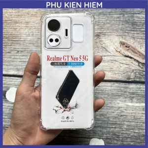 Ốp lưng Realme GT Neo 5 (GT NEO5)/ Neo 5 SE chống sốc dẻo trong nhám dẻo đen bảo vệ cam cao cấp bền đẹp