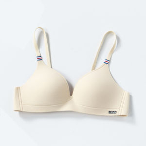 OK Bra Korean Style Womens Thin Push-up Bra Without Steel Ring Gathers Breathable Underwear