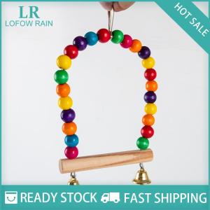 LF Wholesale✨Flash Sale ✨ Đồ chơi đu đưa Vẹt bằng gỗ tự nhiên lồng XÍCH ĐU cá rô treo chim hạt nhiều màu