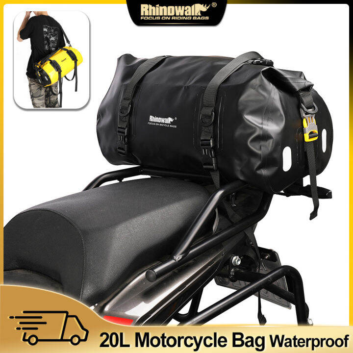 Rhinowalk Motorcycle Bag 20L Waterproof Tail Bag Back Seat Bag Rear Bag ...