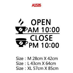 Stiker Dinding Kopi Kafe Coffee Wallpaper Custom Wall Cutting Sticker Dinding Decals Vinyl