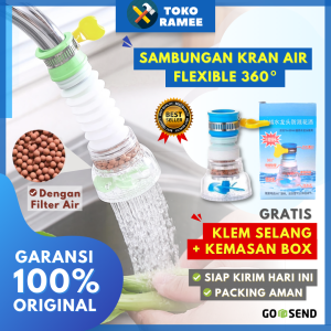 Saringan Penyaring Filter Air Sambungan Kran / Keran Air Cuci Piring Wastafel Fleksibel Model Kipas Perlengkapan Dapur Rumah Set
