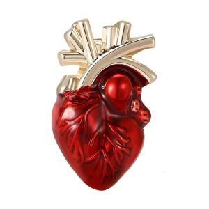 Unique Human Body Organ Brooch Lightweight Heart Lapel Pin Jackets Bag Backpack Badge Clothes Jewelry for Everyday Wear