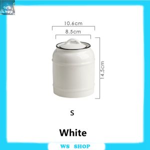 Ceramic airtight jar with lid large-capacity household portable snack tea storage jar ceramic sugar bowl grain storage jar