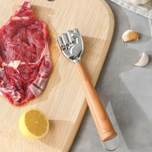 LIEYH Double Sided Meat Tenderizer Heavy Duty Fist Shape Meat Hammer Durable Wood Handle Meat Tenderer Kitchen