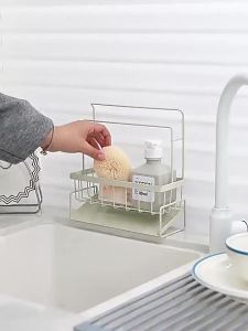 SXH Sponge rack for kitchen sink rag rack grid dishcloth sponge storage rack for countertop / Countertop storage rack
