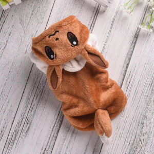 Anime Pokemon Dog Eevee Cosplay CostumeClothing Kawaii Plush Insulation Coat Poodle Clothing Supplies Gifts