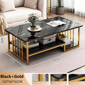 2-Tier Coffee Table Modern Creative Combination Tea Table Small Apartment Sofa Center Table