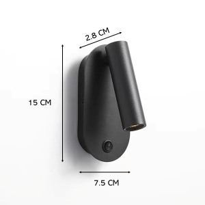 Led Wall Lamps Cell Phone Wireless Charging with USB Port Nordic Bedside Bed Bedroom Lights Rotatable with Switch Readin