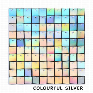 30x30cm Square Metallic Iridescent Sequin Backdrop Panel Wall Glitter Shimmer Background Party Decoration Birthday Decor