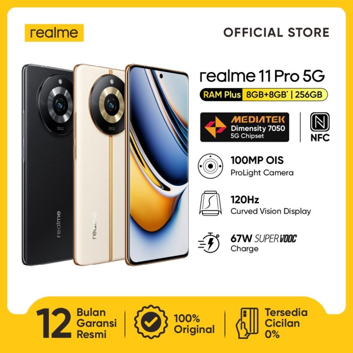 HP realme 11 Pro 5G 8GB+8GB*/256GB (120Hz Display, 100MP OIS, 67W  SUPERVOOC, Dolby Atmos, NFC ) Smartphone