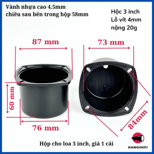 Hộc nhựa Hộp nhựa cách ly cho loa cách ly loa mid loa treble tiện dụng