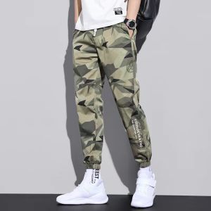 SHALOM Sweatpants Korean Style Streetwear Male Camouflage Jogging Training Tracksuit Casual For Men and Women 4315