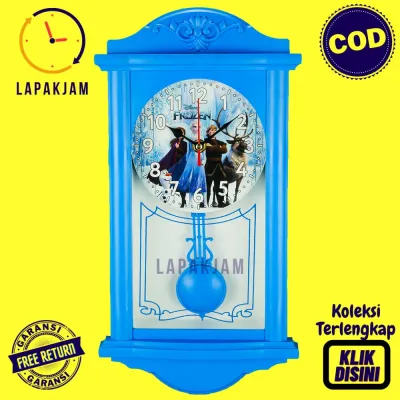 Jam Dinding Goyang Hiasan Kamar Karakteranak Murah Besar Esa 465 Biru Merah Pink Lucu Step Movement