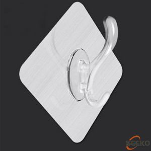 Seeko Hook without punching strong adhesive clothes hanger towel transparent and traceless continuous row adhesive hook