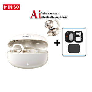 MINISO MS502 Bone Conduction Bluetooth 5.3 Open Ear Clip On Headphones Heart Rate Monitor Wireless Sports Earphones HD Call Stereo Sound Long Battery Waterproof Fitness Running Gym Headset